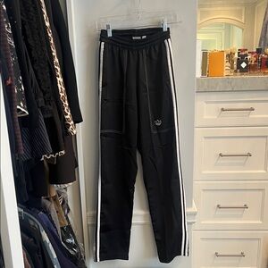 Black Joggers with White Accents